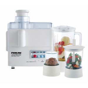 A high-quality Nikai Food Processor NFP1724N displayed on a kitchen counter.