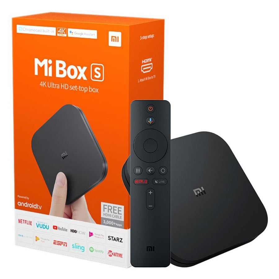 Xiaomi Mi Box S 4K Android TV Streaming Media Player with Deco