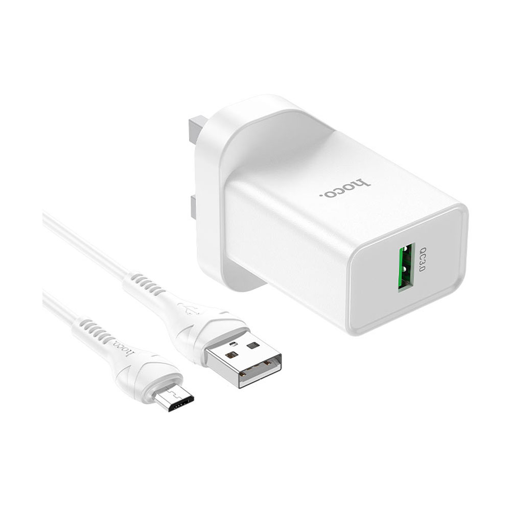 Hoco Single Port Charge Set Micro USB pin Model: NK5 - Redwave Online