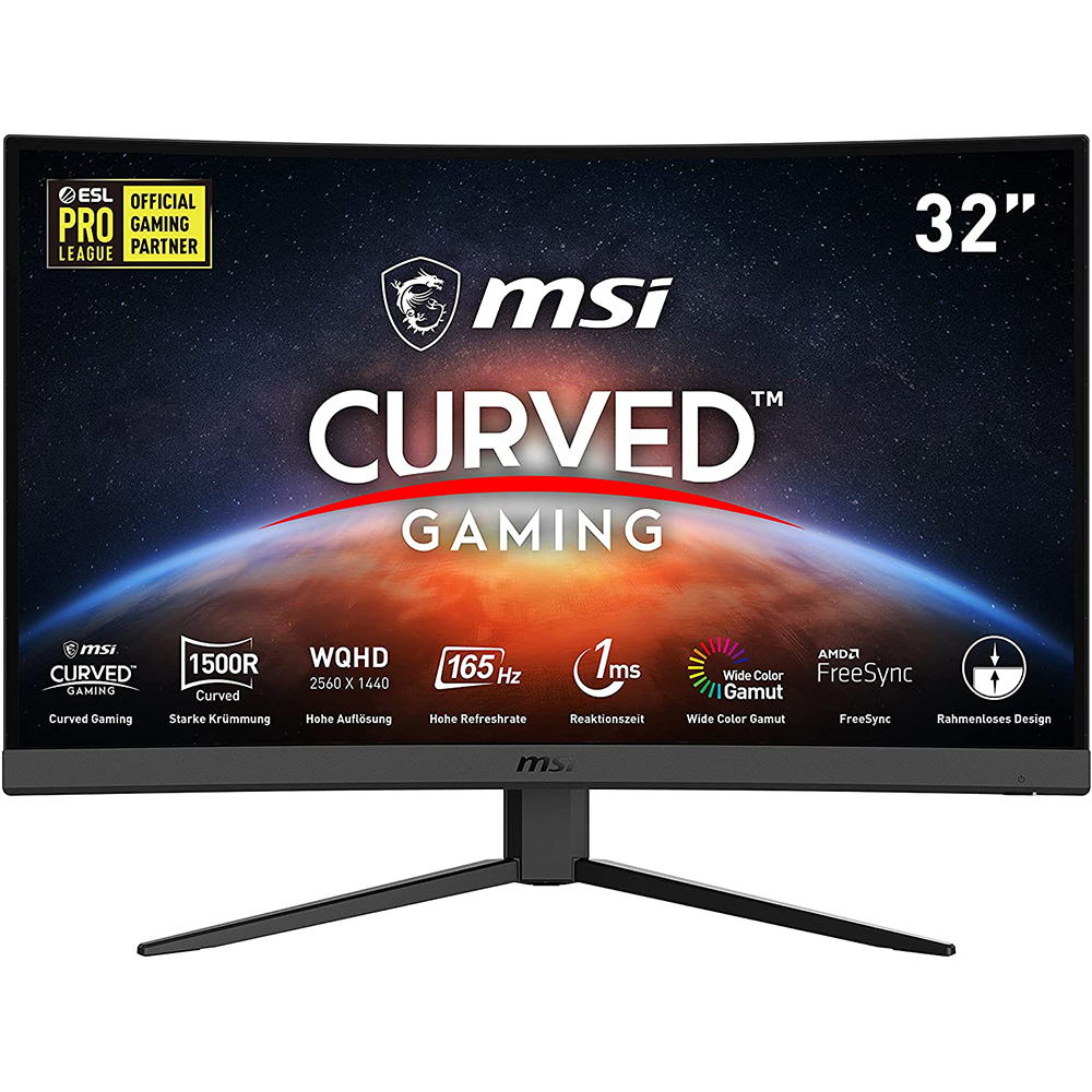 MSI 32″ Optix G32CQ4 QHD Gaming Curved 