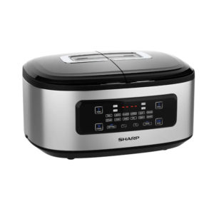 Sharp Multi Purpose Cooker KN-W509-SL on a kitchen countertop