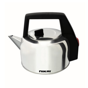 Nikai electric kettle 1.7L stainless steel model NK813 on a kitchen counter