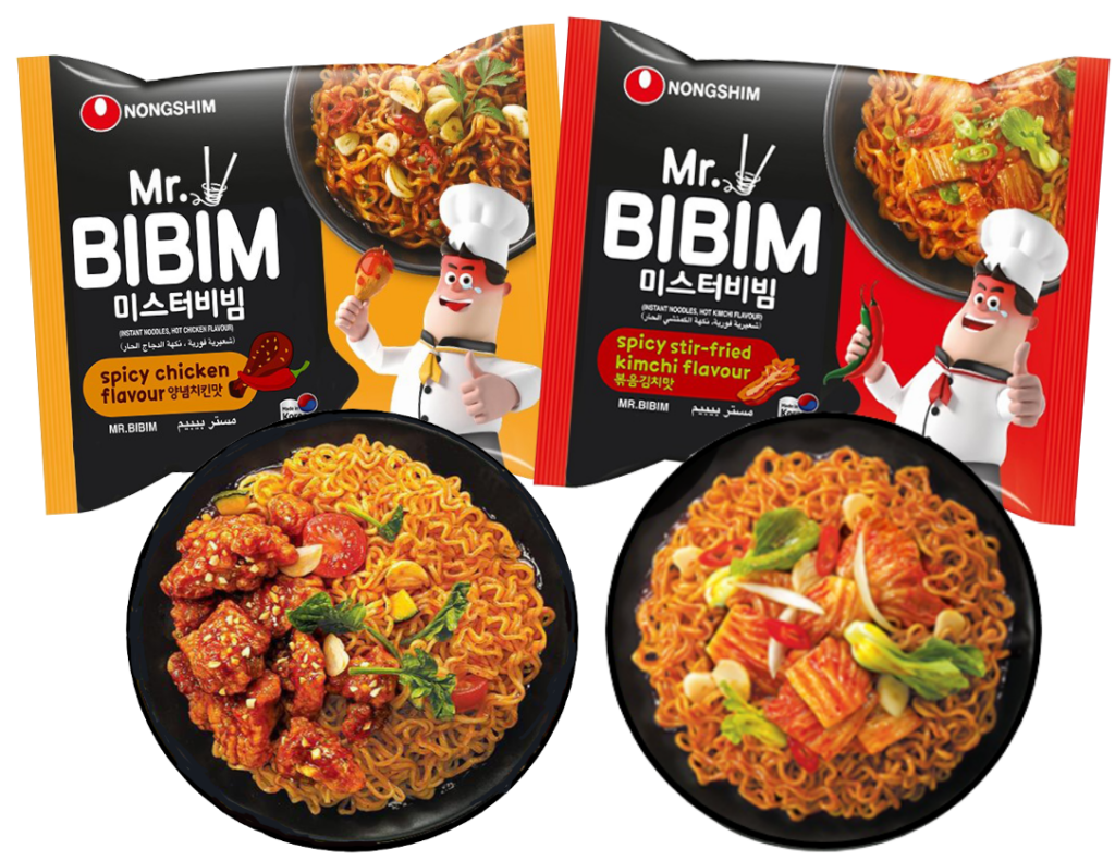 Nongshim Mr Bibim Korean Spicy Chicken Flavour Noodles With Hot Sex