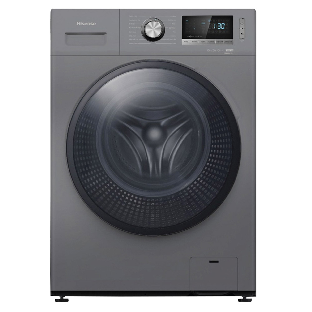 hisense 9kg front loader washing machine with inverter titanium grey