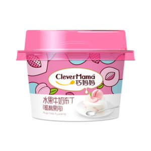 Clevermama Ice Cream Pudding White Peach Flavor 6Pcs