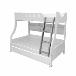 Kids Bed Set No. 802B, Color: White, Size: 1.2m | Redwave Online