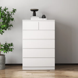 Six Door Chest Drawer RW-DRAWER-6-W Color: Matt White