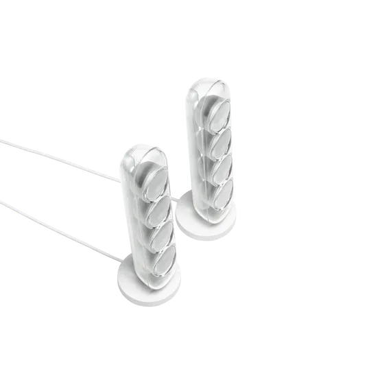 Harman Kardon SoundSticks 4 white, tall speaker angled view