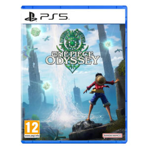 The official game cover art for One Piece Odyssey on PS5 featuring the Straw Hat crew.