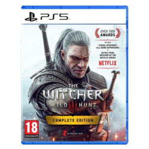 The Witcher 3: Wild Hunt Complete Edition game case art for PS5