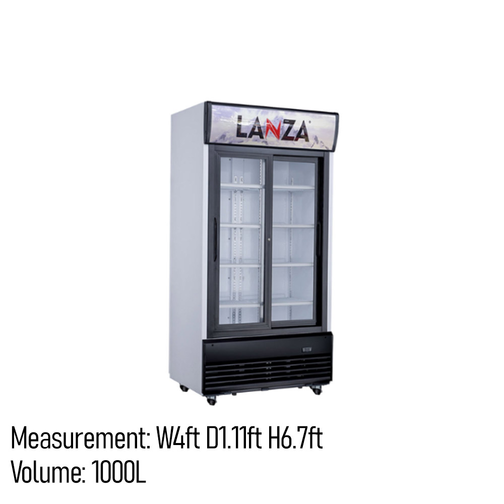 Lanza 1000 Liter Glass Showcase Chiller LG-1000BF