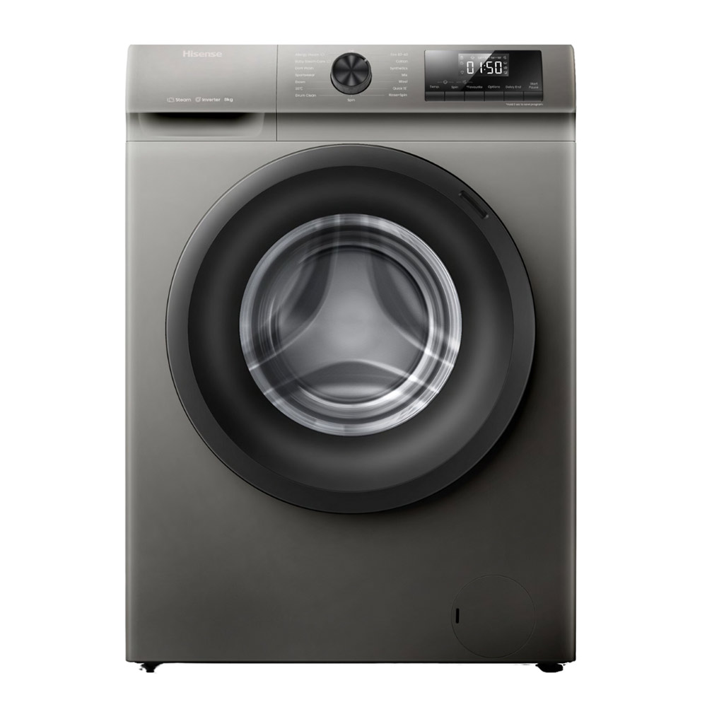 Hisense Washing Machine Front Load 8KG Model: WFQP8041BTN