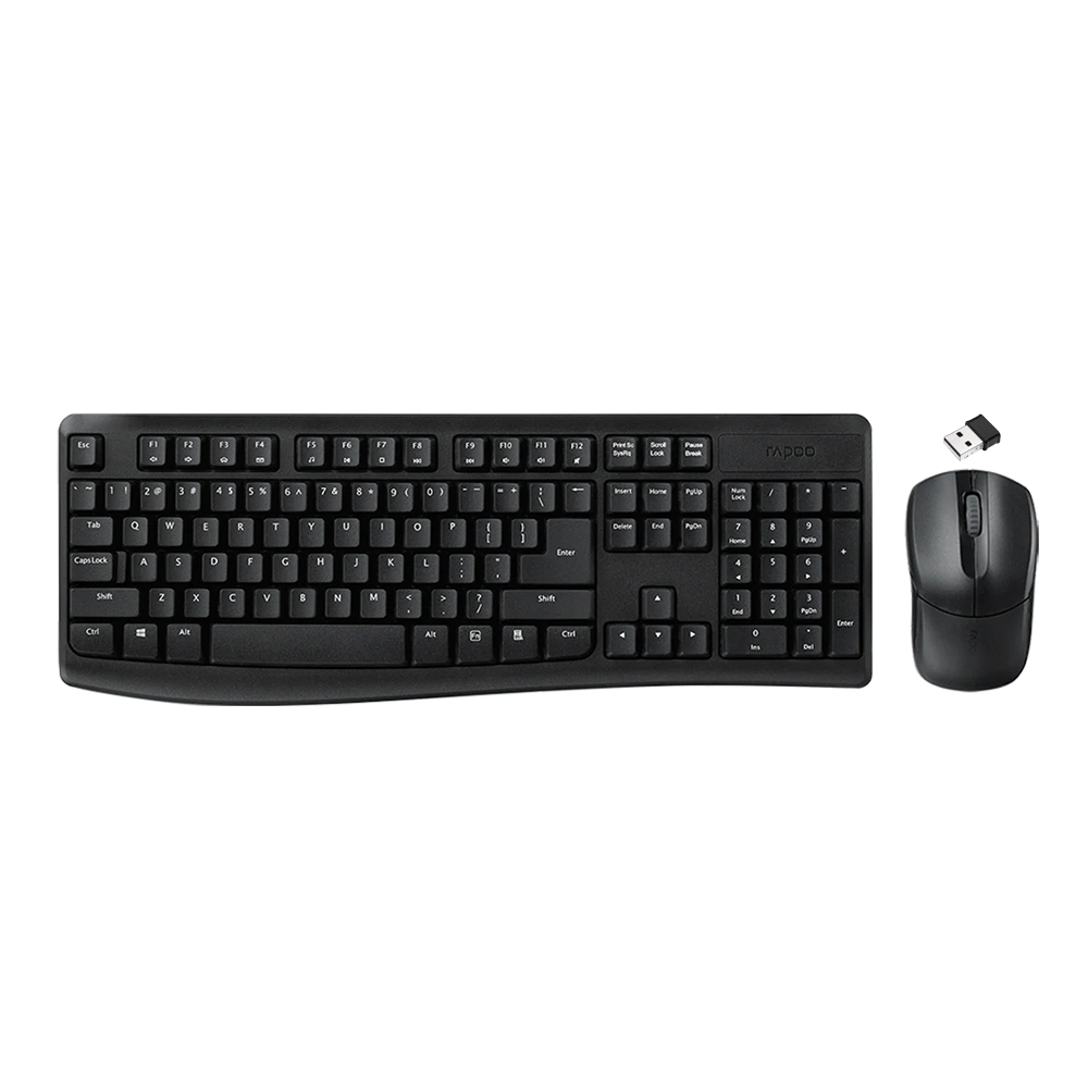 Rapoo X1800 Pro Wireless Optical Mouse & Keyboard Combo Black