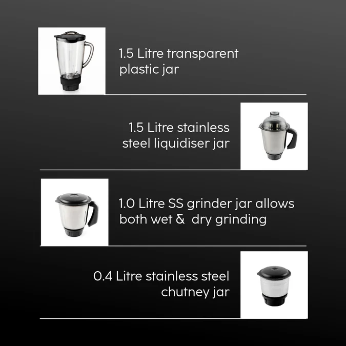 Glen Mixer Grinder Platinum 750W SA 4023 - Image 5