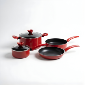 Lanza 6pcs Non-Stick Cookware Set Red