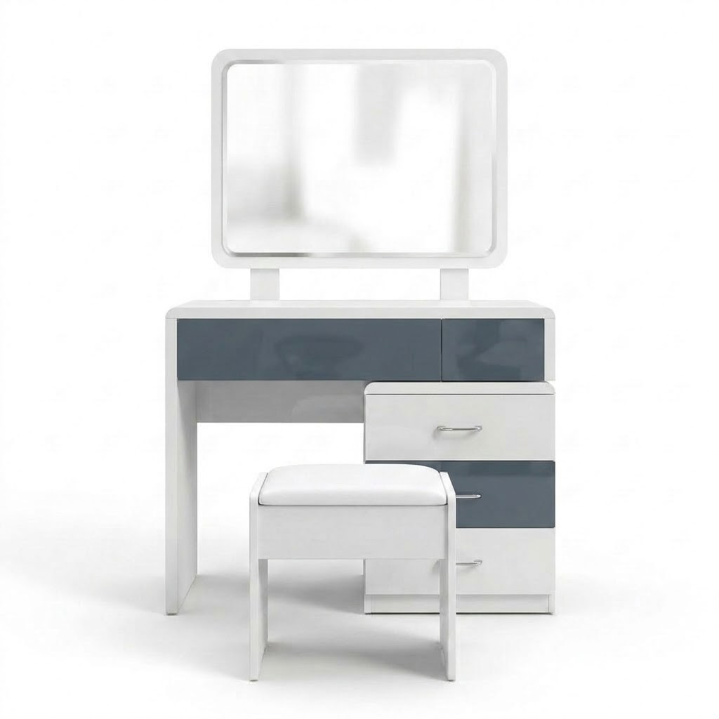Dressing Table Model: P006 Colour: White &Grey