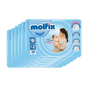 Molfix Tape Diaper Mini No.2 3-6 kg 6pack (216pcs)
