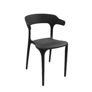 Shinning Casual Plastic Chair Model: PP-809 Colour: Black