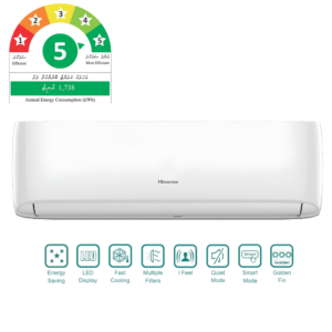 Hisense 5-Star Energy Saving 18000 BTU WIFI SMART Inverter AC Model: AS-18TR4RWSCA00