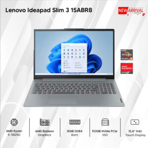Lenovo IdeaPad Slim 3 15ABR8 Ryzen 5-5825U, 16GB RAM, 512GB SSD, 15.6'' FHD, Touchscreen, Windows 11, Arctic Gray Laptop