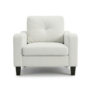 Koumo 1 Seater Linen Fabric Sofa Model: 1413 Colour: Cream