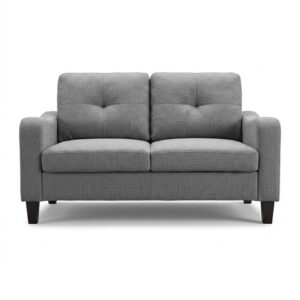 Koumo 2 Seater Linen Fabric Sofa Model: 1410 Colour: Grey