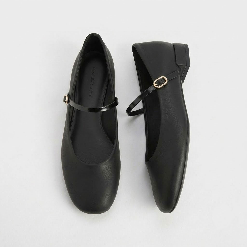 Charles & Keith Gertrude Mary Janes Black - Size: 39 - Image 2