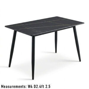 Dining Table Matte Black No:8