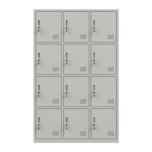12 Door Steel Locker - Grey