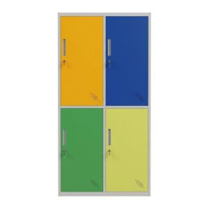 4 Door Steel Locker - Mixed Colour